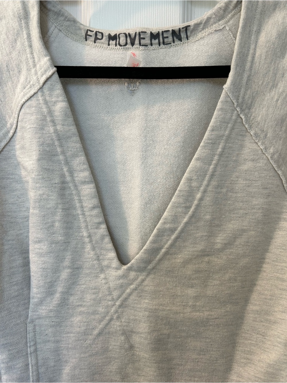 FP Movement Light Gray V-Neck Boxy Pullover - Picture 2 of 5